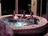 Friends enjoy the spa pool