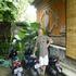 Bali, Neil and our motorbike outside of Ubud